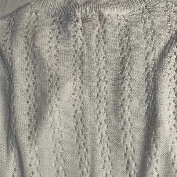 White Lightweight Knit Cardigan Sweater - Picture 8 of 8